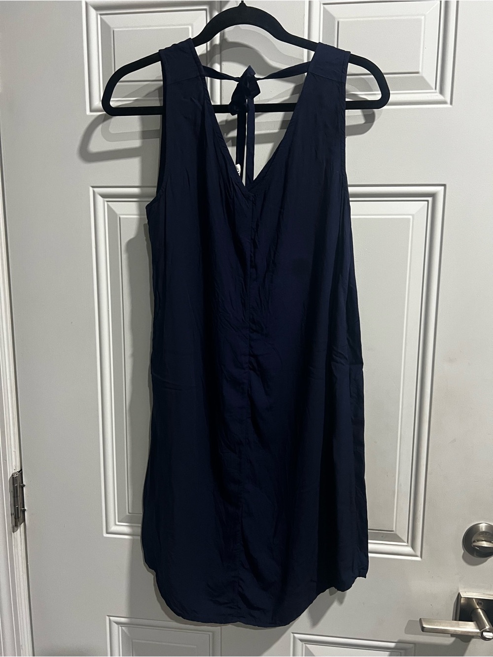 GAP Navy Sleeveless V-Neck Tie-Back Mini Dress